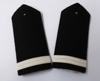 Shoulder Boards Epaulette Black with Silver Stripe Fancy Dress