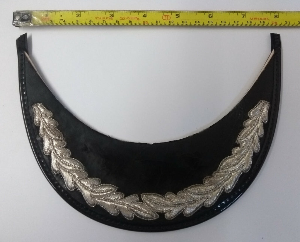 Genuine British Made Senior Officer Silver Mylar Braided Dress Cap Peak