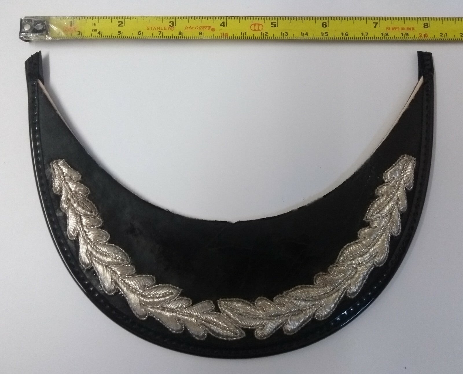Genuine British Made Senior Officer Silver Mylar Braided Dress Cap Peak