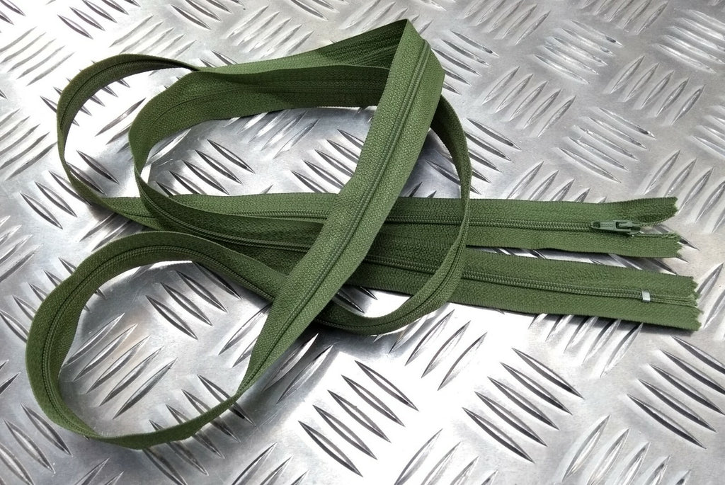 Genuine British 148cm Closed End Green Heavy Duty Zip Zipper
