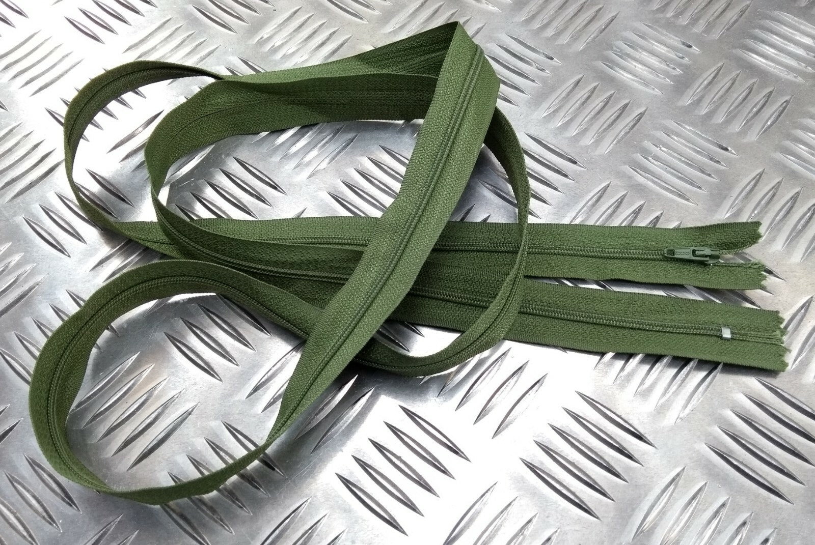 Genuine British 148cm Closed End Green Heavy Duty Zip Zipper