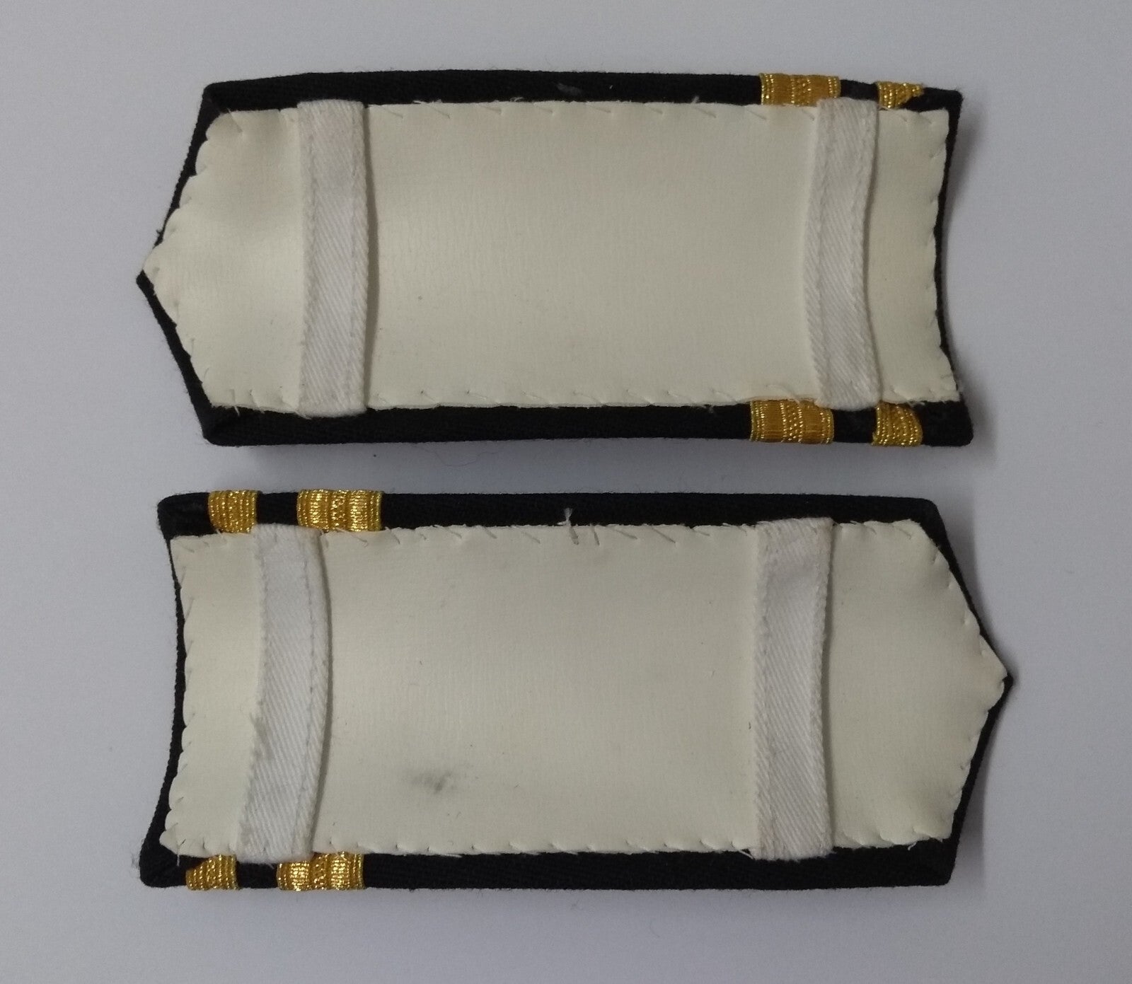 Naval Officers Lieutenant Uniform Shoulder Boards Epaulette Black & Gold Detail