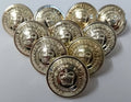 Genuine Canadian Colleges Militaires DU Canada 19mm Dress Buttons X10 ASBT136