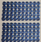 Buttons 100 Vintage 4 Hole for Dress Shirts Pearlesque Blue 12.7mm NOS