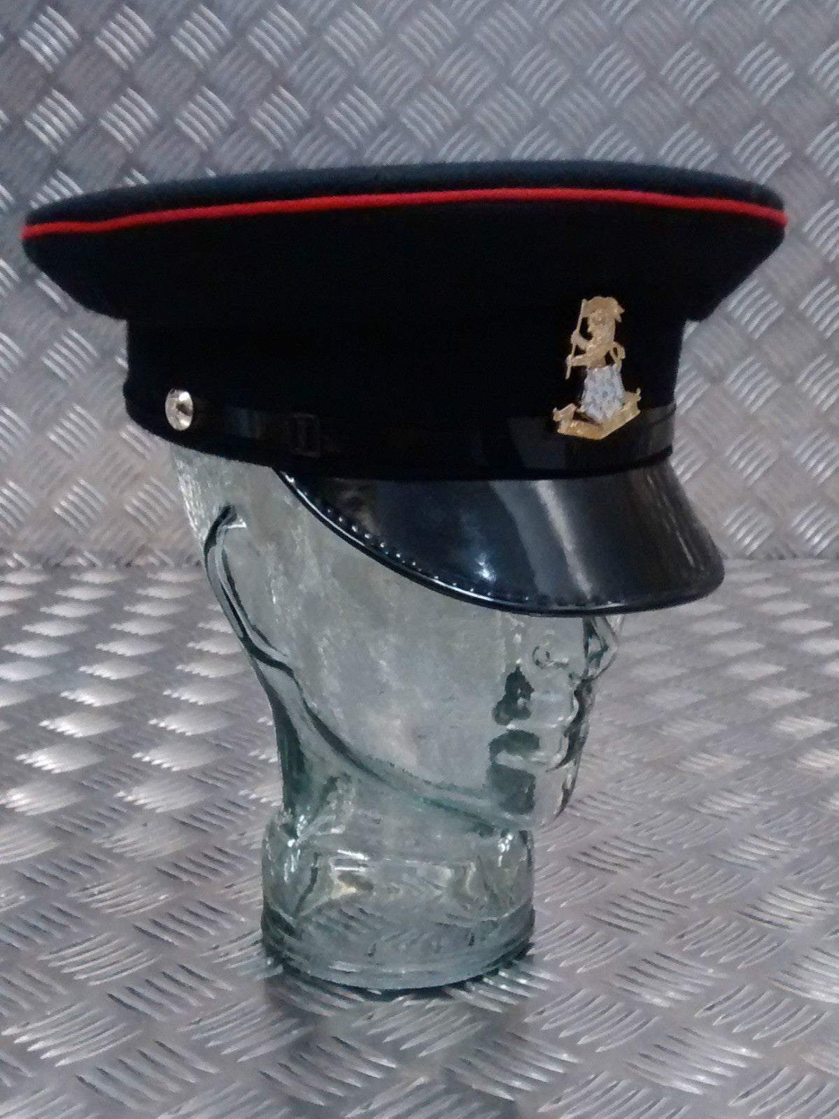Yorkshire Regiment Dress Hat with Badge & Chinstrap, Genuine British Army
