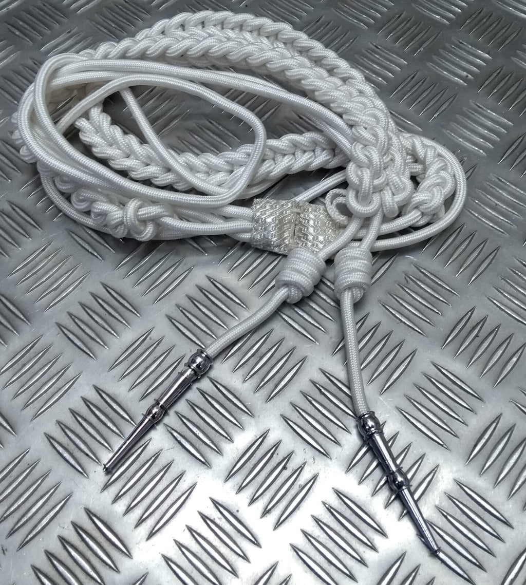 Aiguillette Officers Dress Cord For Ceremonial & Parade Duties Chrome Tip Ends