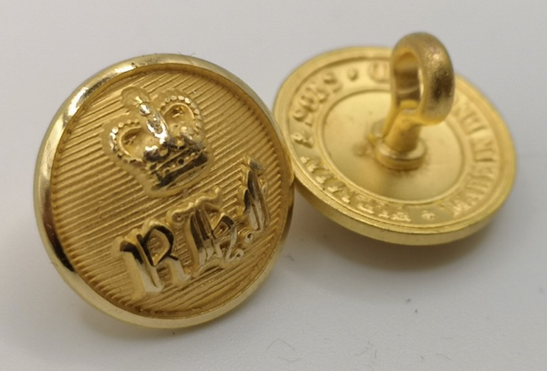 Royal Highland Fusiliers RHF Queen's Crown Insignia Blazer Buttons 22L x25