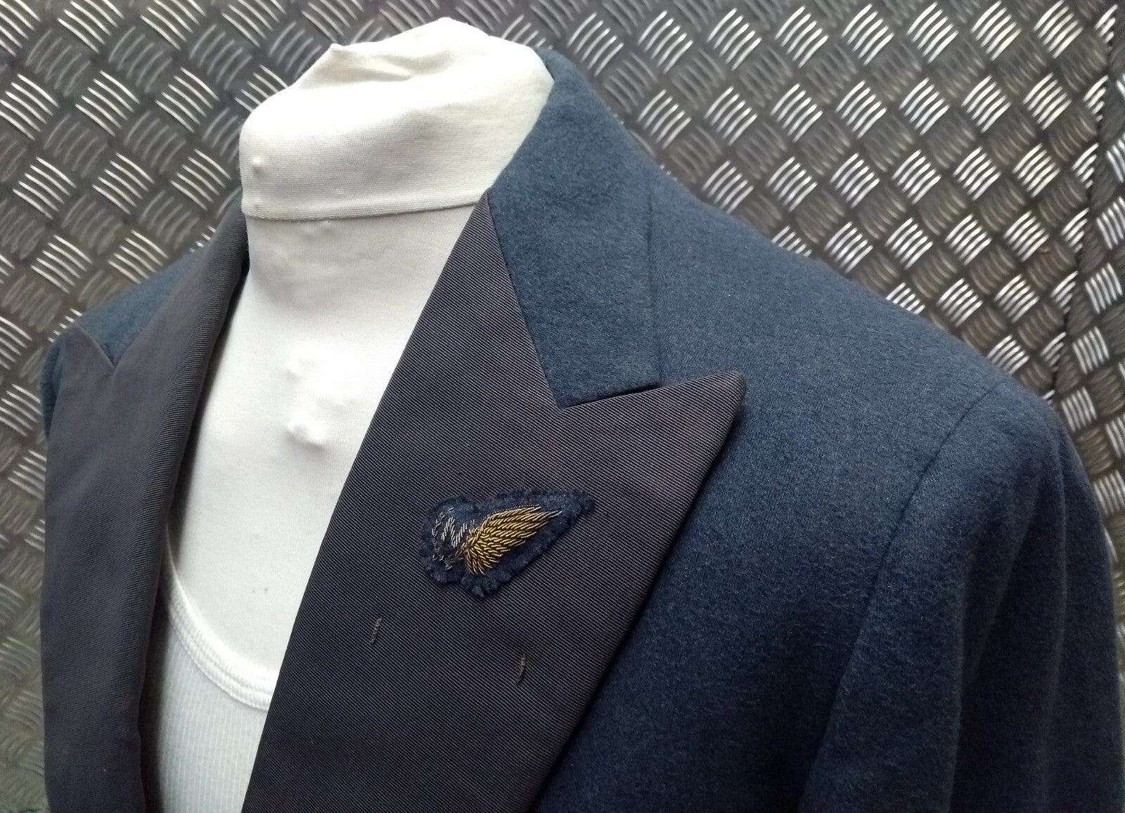 Vintage Mess Dress Jacket RAF Royal Air Force Blue Grey Colour Burton Clothing