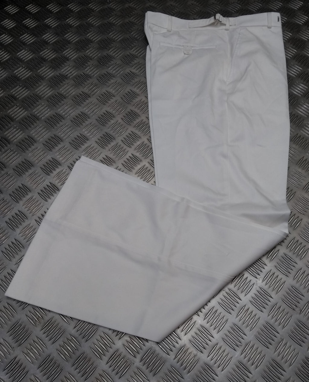 Royal Navy Trousers Class II C2 White Uniform Bell Bottomed Flares RN 104cm