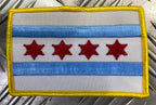 US USA Chicago City Flag Sew-on American patch 4 star 2 bar x 2 - NEW