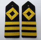 Naval Shoulder Boards / Slides Officers Style Gold Lace Navy NEW