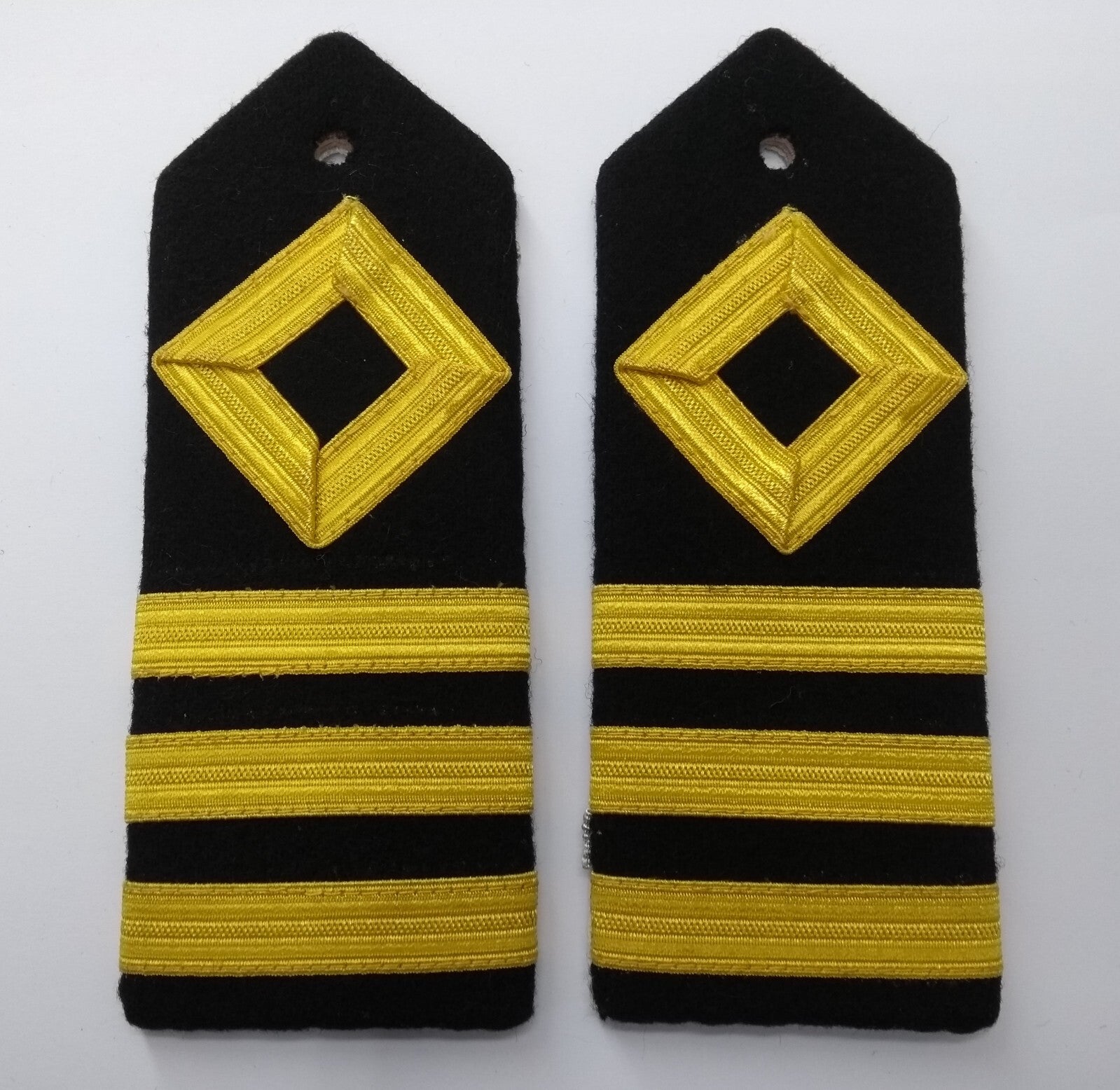 Naval Shoulder Boards / Slides Officers Style Gold Lace Navy NEW