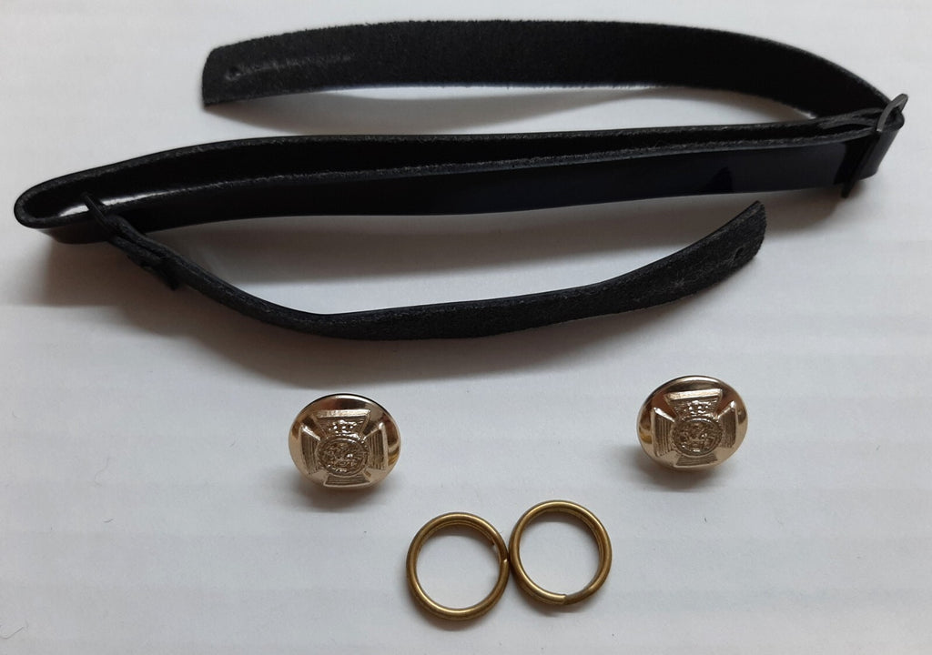 DERR Chin Strap Set With Duke of Edinburgh Royal Regiment Insignia Buttons