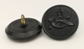 Princess Mary's Own 10th Gurkha Rifles Black Plastic Buttons Size 26L x8