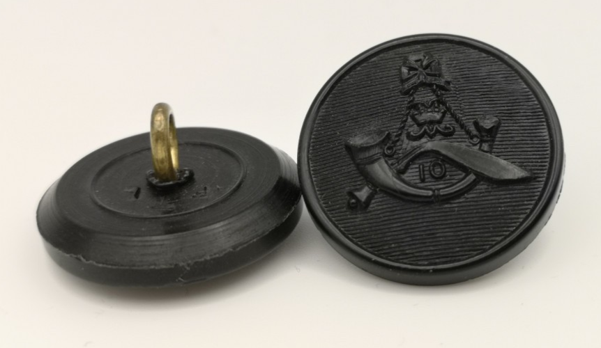 Princess Mary's Own 10th Gurkha Rifles Black Plastic Buttons Size 26L x8