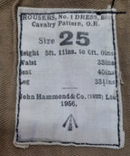No1 Cavalry Trousers British Army Blues Dress Old Pattern Other Ranks W33"