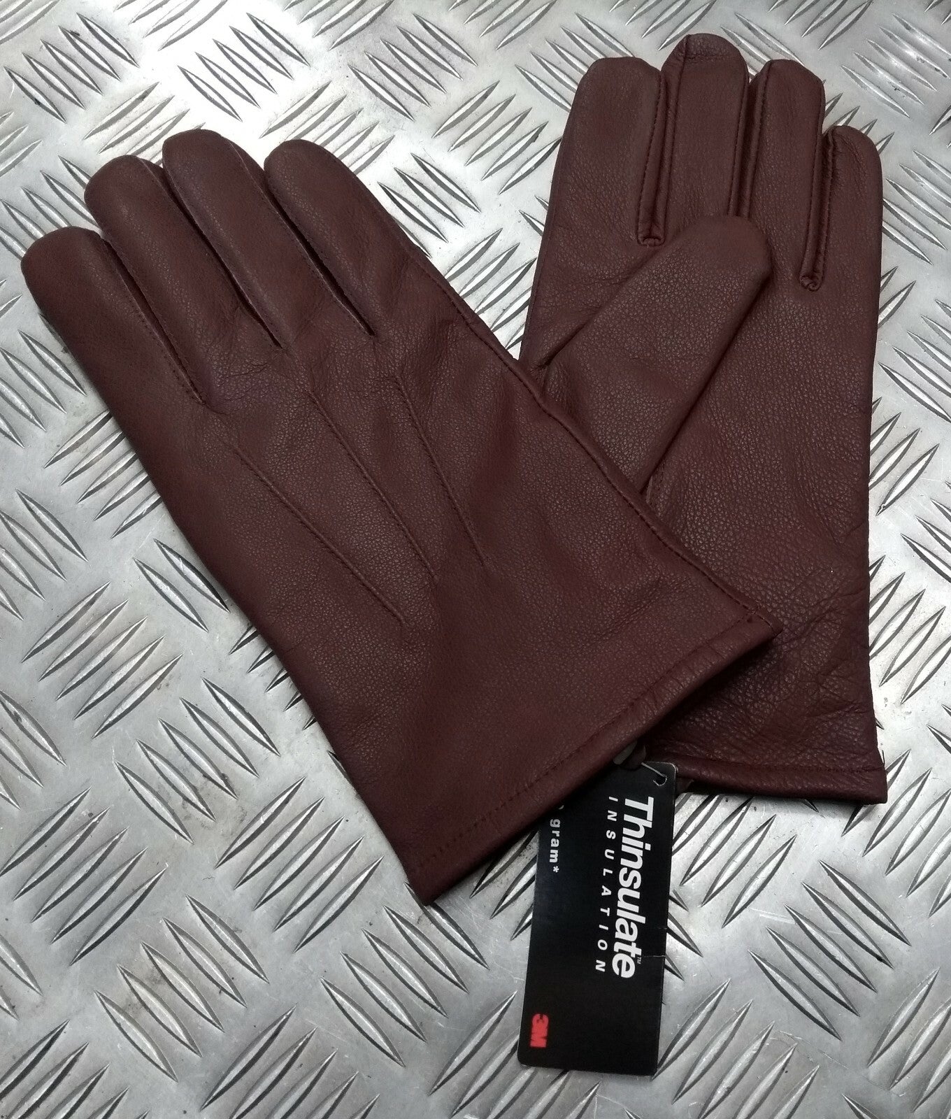 Brown Leather 3 Dart Gloves with 3M Thinsulate Soft Lining Size 11 / Large - NEW
