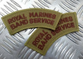 Genuine British Naval RM 'ROYAL MARINES Band Service' Shoulder Patches - NEW
