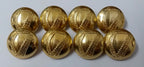 Genuine Vintage I V Harp Shank Buttons x 8 NEW