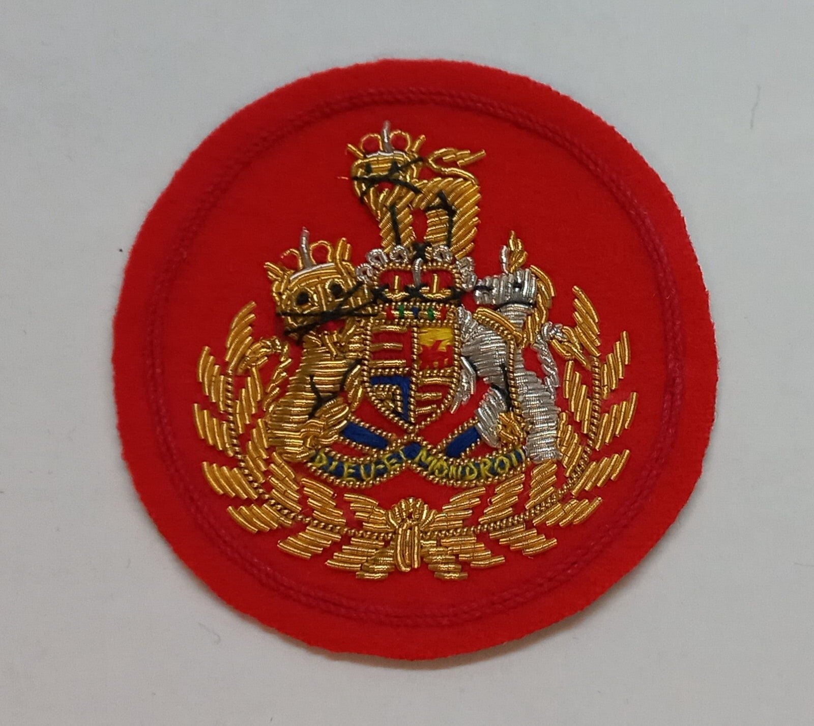 No1 Badge Conductors British Army Embroidered Braided Insignia Patch Scarlet Red