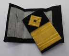 Naval Shoulder Slides Officers Style Gold Lace Navy NEW