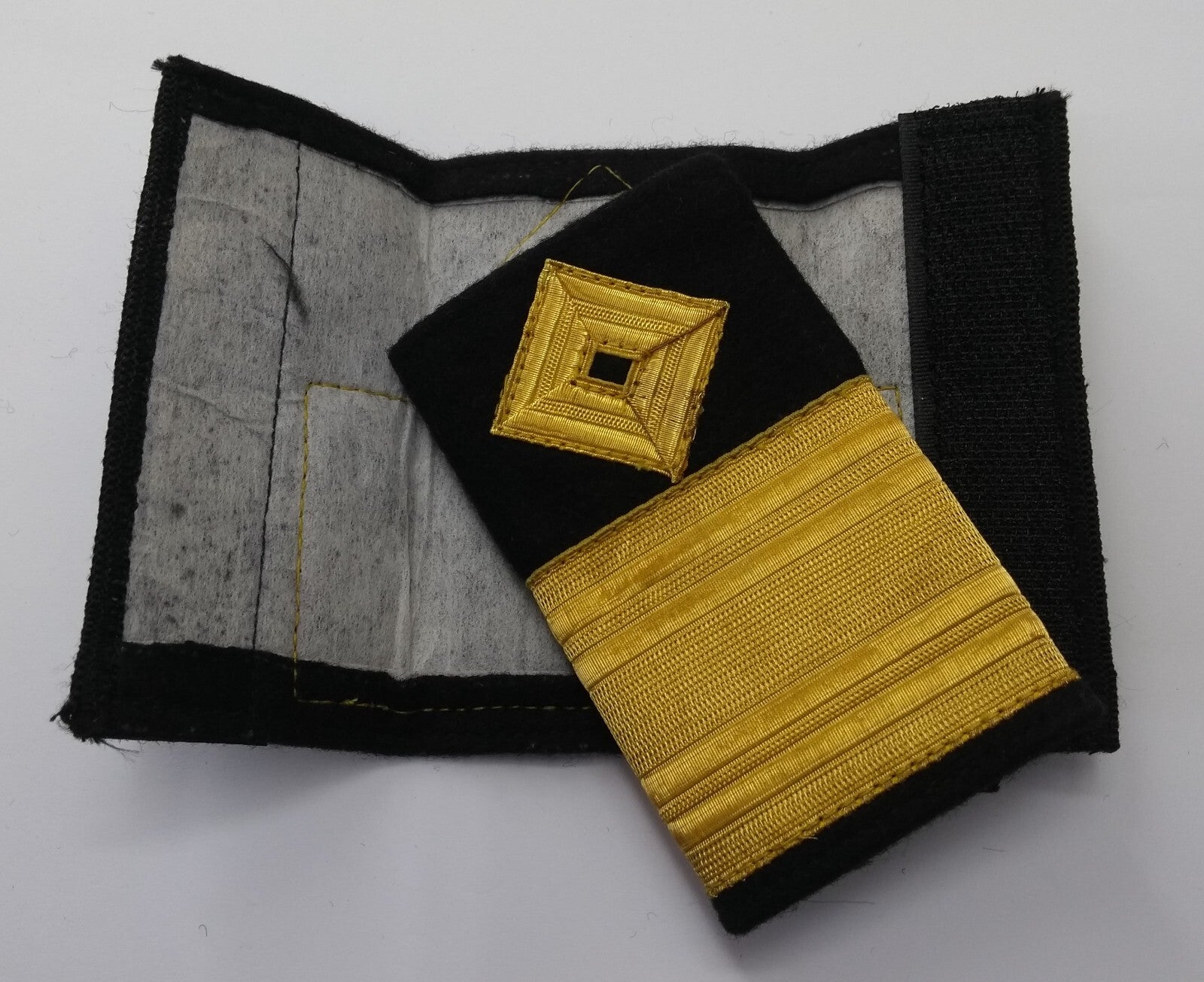 Naval Shoulder Slides Officers Style Gold Lace Navy NEW