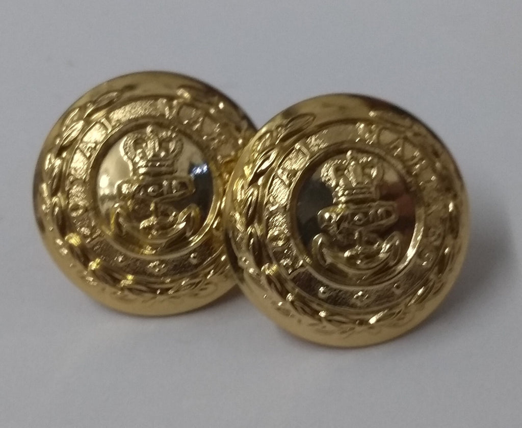 Royal Marines Buttons RM Insignia No1 Dress Buttons Size 17.4mm NEW x4