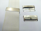 Metal Brace Clip Adjuster Plain Silver Colour 1½''(38mm) Inside Strap Hole NEW
