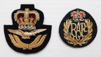 Hat Badges RAF Royal Air Force OFC and OA Embroidered for Dress / Visor Caps