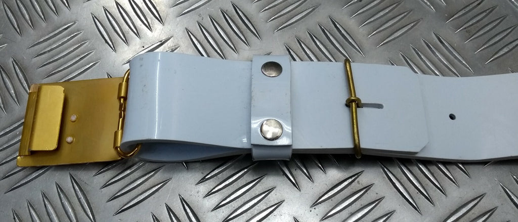 White PVC Belt Hi Sheen Nigerian Issue For Ceremonial & Parade Duties