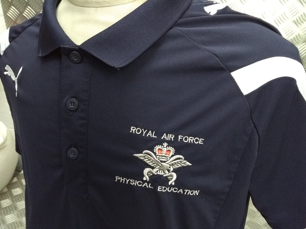 PUMA PowerCat 5.10 Polo Shirt with RAF Royal Air Force Physical Education Logo