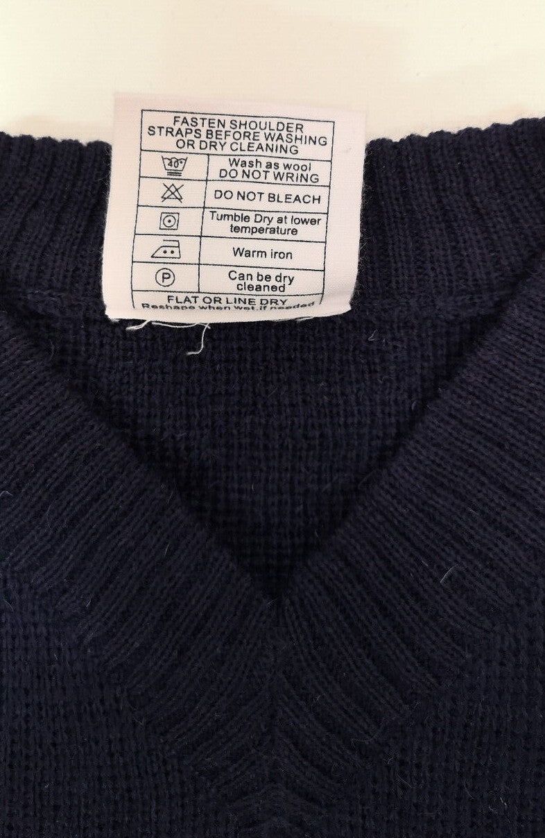 British Navy V-Neck Utility Jumper Sweater 80% Wool All Sizes