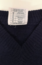 British Navy V-Neck Utility Jumper Sweater 80% Wool All Sizes