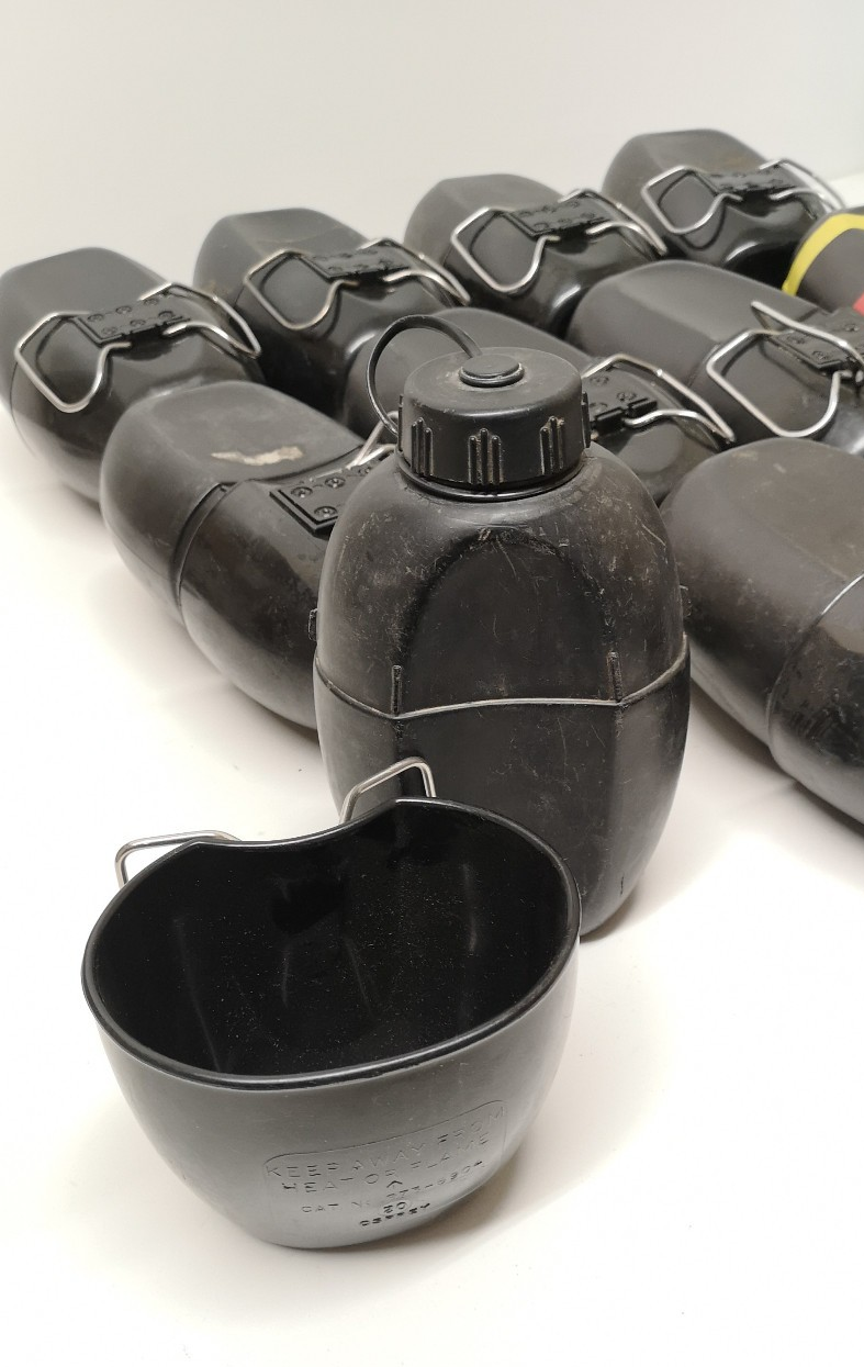 Osprey 58 Pattern Mug/Cup and Water Canteen with Retainer Lid - Joblot of 12