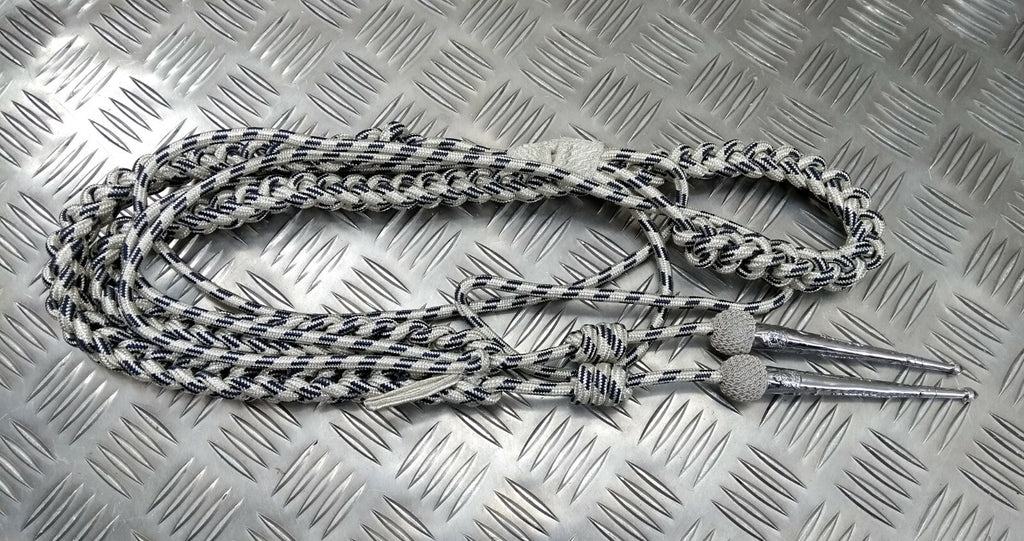 Senior Officer Silver & Blue Fleck Ceremonial Aiguillette