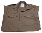 Army Style Khaki Shirt British Dress Long Sleeve Size 37cm