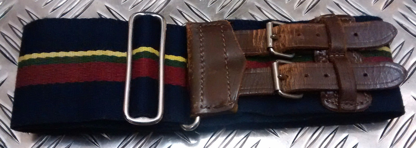 RM Stable Belt British with Leather Buckle Marines Pattern - All Sizes