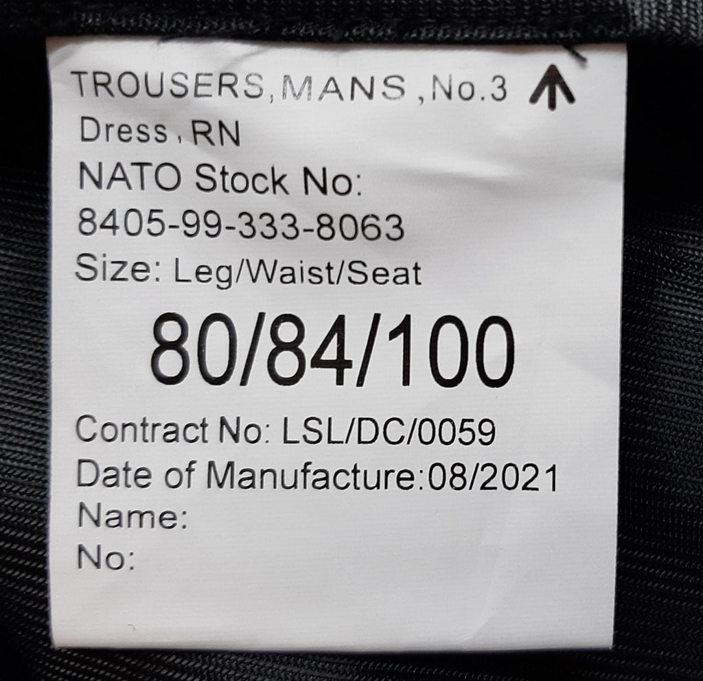 Royal Navy Trousers British Naval Uniform RN Dress Trousers 80/84/100cm