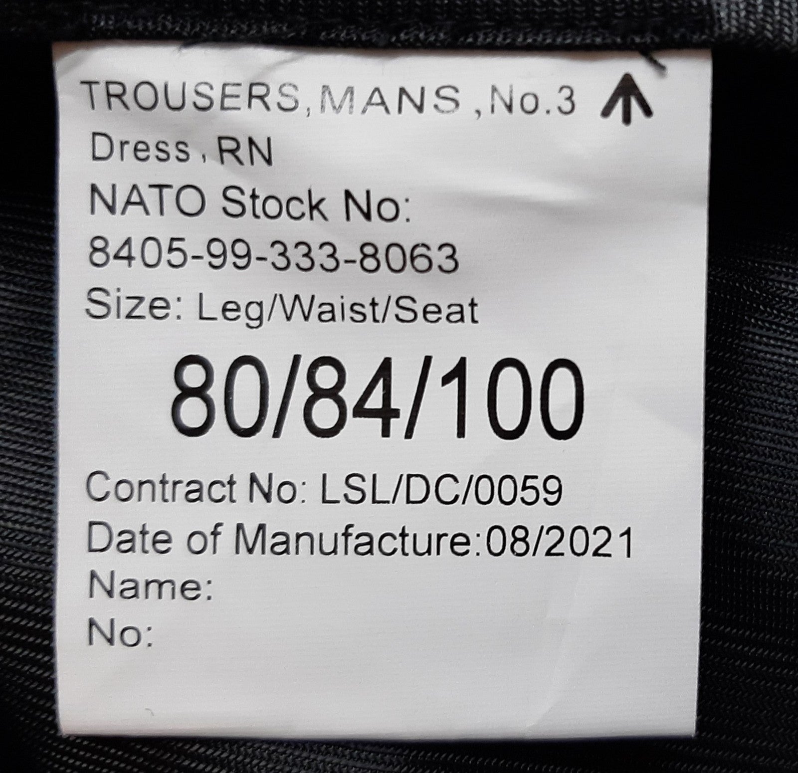 Royal Navy Trousers British Naval Uniform RN Dress Trousers 80/84/100cm