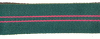 Dark Green & Red 64mm Stable Belt Material Genuine British Made / Sold by 50cm