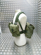 Genuine Vintage Army Webbing Set / Battle Pack Belt And Pouches Heavy Canvas G2