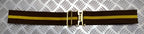Stable Belt Unknown Pattern 37 Buckle Brow with Yellow Stripe 52mm Wide