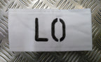 Genuine British Issued White Adjustable Armband with Stencilled Rank