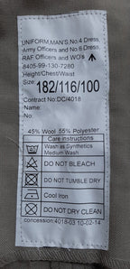 No6 Jacket Royal Air Force OFCs & WOs Fully Buttoned Size 116cm