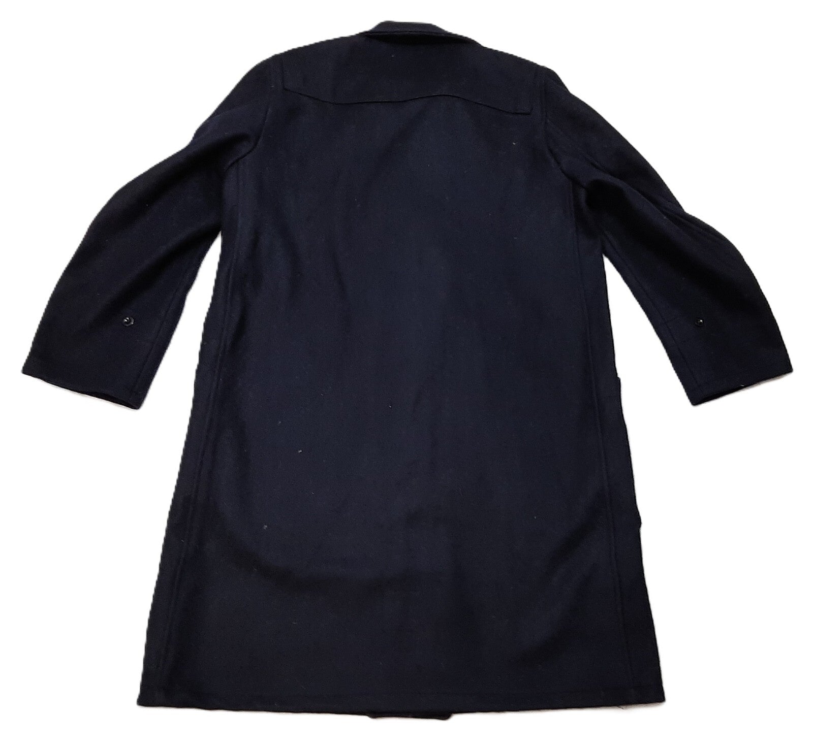 Vintage Duffel Overcoat British Made Naval Wool Coat With Toggle Closure Size 5