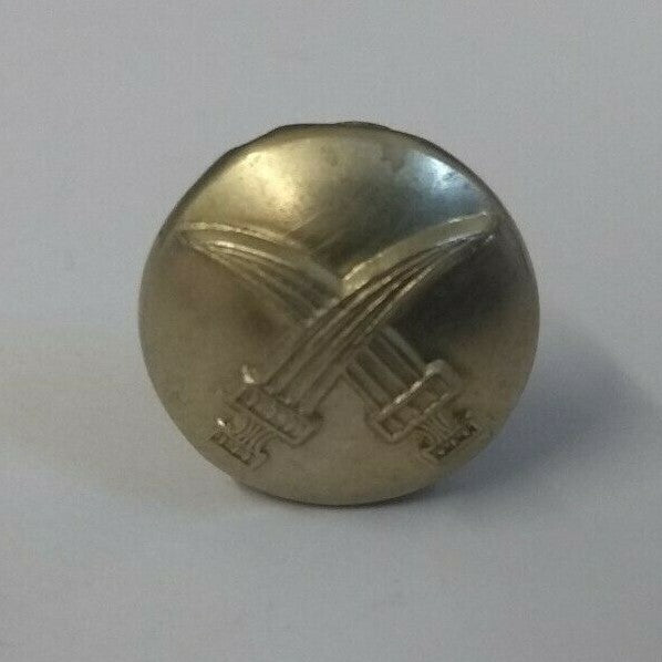 Genuine British Made Bahrain Obsolete Insignia Nickel Prong Buttons X2 ASBT236