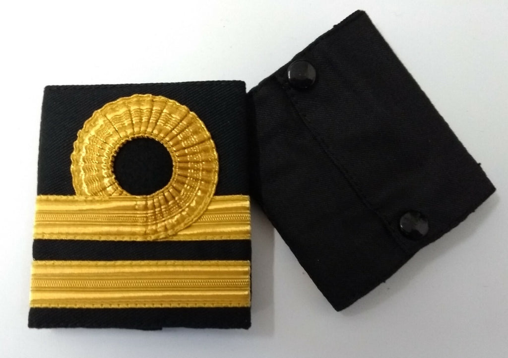Genuine British Issue Royal Navy Lieutenant Gold Lace Rank Slides RN
