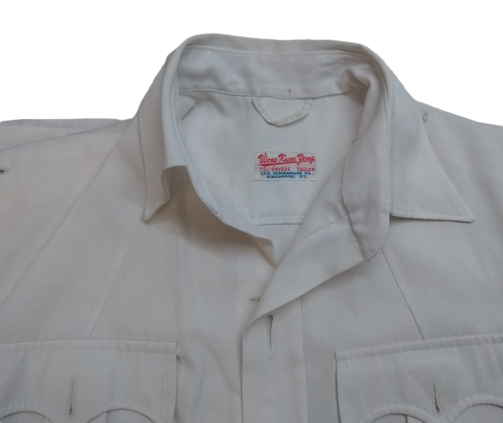 Vintage Bush Jacket Man's British Naval RN Ofc Dress Wong Kwee Yong