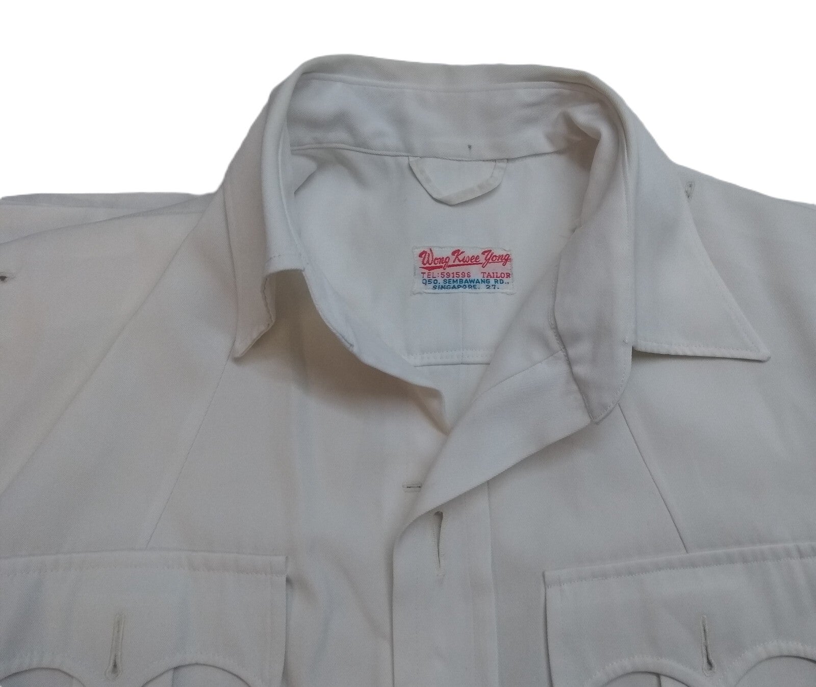 Vintage Bush Jacket Man's British Naval RN Ofc Dress Wong Kwee Yong