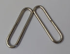 Belt Loops 1" Chrome Coloured Metal Loop Over Stay For Straps & Belting UK Made